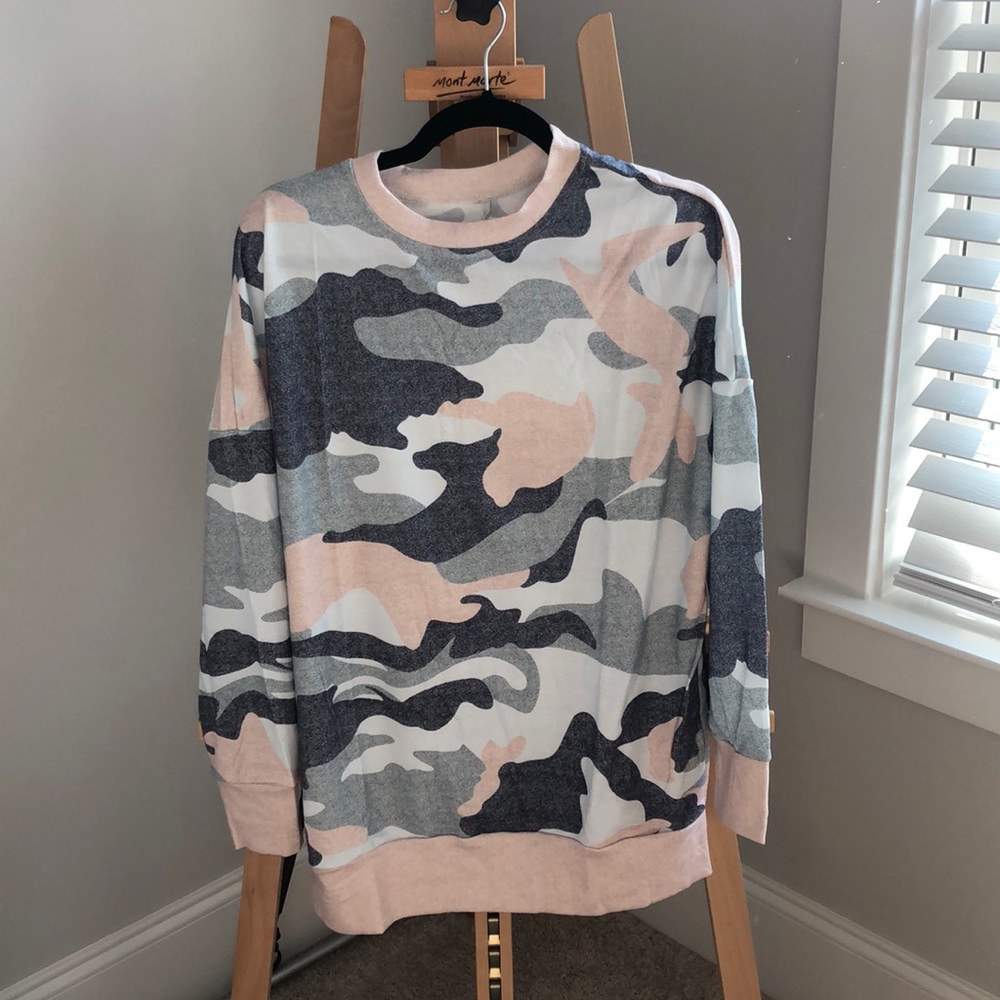 Digital Camo Print Sweatshirt Size Medium